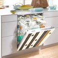 thumbnail image 2 of Yayeee Magnetic Dishwasher Cover for The Front Decoration Home Kitchen Machine Sticker Protector, Beige Abstract Dots, 2 of 6