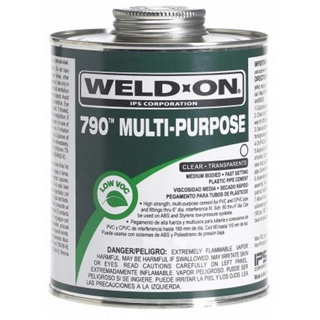 Ips Corporation 10260 .25 Pint Clear 790 Multipurpose Pipe Cement