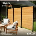 thumbnail image 3 of 6ft H x 4ft W Surface Mount Wood Privacy Screen, Outdoor Privacy Wall, Fence Panels for Outside Patio Balcony or Deck, Wood Fence Panel, Decorative Screen, Enclo EC18047, 3 of 8