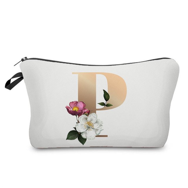 Bilqis Sac Cosmétique Portable pour Femmes avec Impression Numérique Dorée