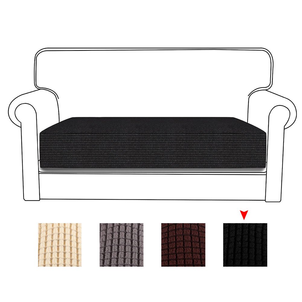ODOMY Stretch Couch Cushion Slipcovers Reversible Cushion Protector
