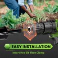 thumbnail image 6 of TCBWFY Auger Drill Bit 4x12inch Garden Plant Flower Bulb Auger Spiral Hole Drill Rapid Planter Earth Auger Bit Post or Umbrella Hole Digger for 3/8"Hex Drive Drill, 6 of 7