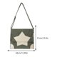 thumbnail image 2 of Bolso bandolera de pana de gran capacidad con estrella de moda, bolso para estudiantes con correa ajustable, 2 of 9