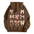 thumbnail image 5 of Fshinging Oversized Sweatshirt for Women Bow Letter Graphic Long Sleeve Drawstring With Pockets Casual Clothes, 5 of 7