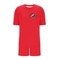 thumbnail image 5 of LEKWK Christmas Pajamas for Women Plus Size Printed Short Sleeve Crewneck Tops and Shorts 2 Piece Lounge Sets Soft Comfy Home Sleepwear Red XXXXL, 5 of 5