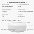 thumbnail image 3 of Zootealy Smart Home Multi-mode Gateway with Zigbee, Bluetooth, and WiFi Integration - Intelligent Home Control Hub with Sound & Light Alarm - Google Home Compatible, 3 of 6
