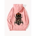 thumbnail image 3 of Sudadera Con Capucha Con Bolsillo De Canguro Con Estampado De Halloween, Sudadera Con Capucha De Manga Larga Informal Con Cordón, Ropa De Mujer, 3 of 4
