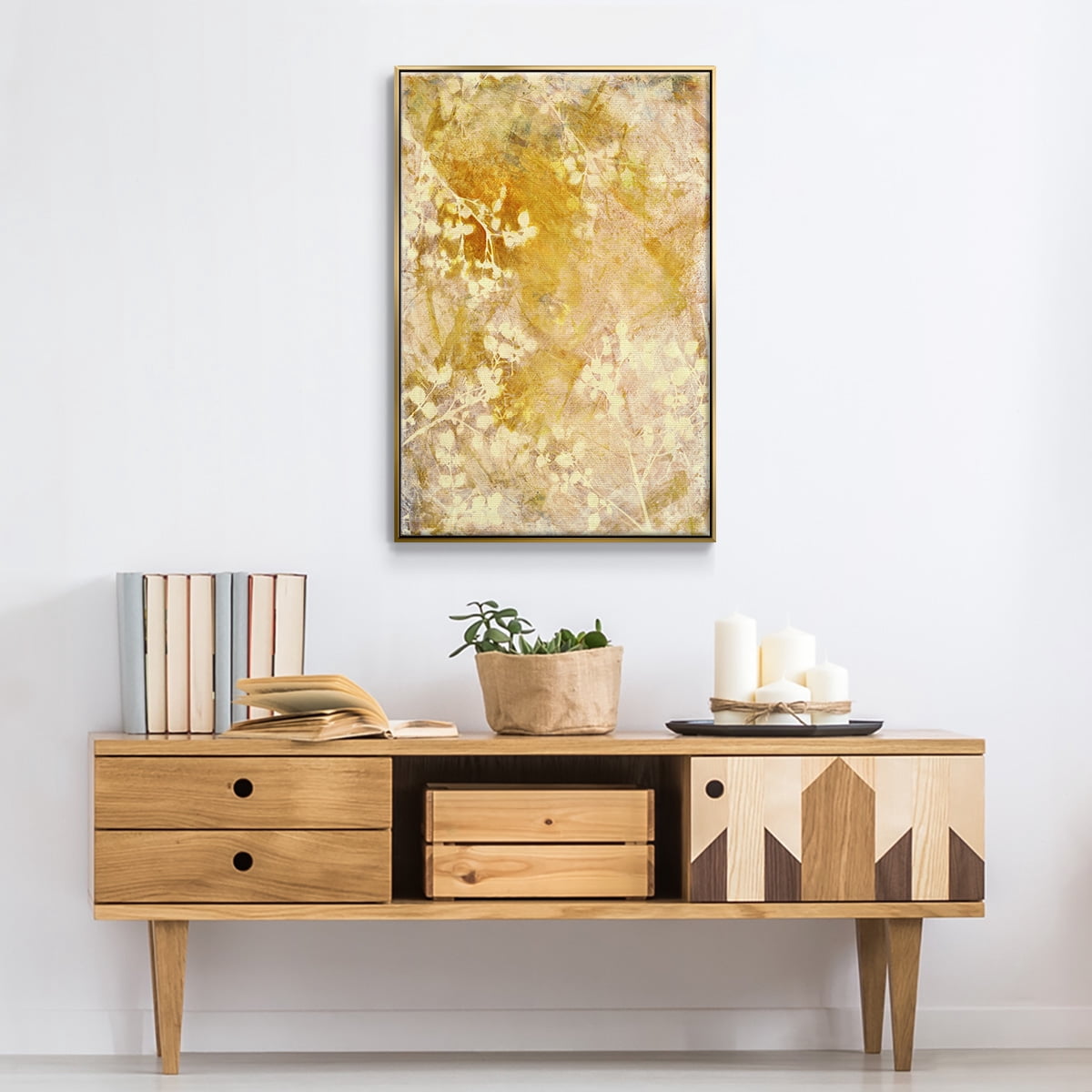 Rise and Shine Framed Premium Gallery Wrapped Canvas - Ready to Hang - 17 x 25 - Gold Floating Frame