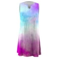 thumbnail image 4 of Samickarr Summer Savings Clearance Summer Dresses For Women 2023 Tank Tunic Dress Swing Flowy Sundresses Crewneck Shirt Dresses Floral Print Hollow Out Mini Dresses Casual Dress Beach Dress For Women, 4 of 4