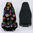 thumbnail image 5 of Uourmeti Cartoon Mushroom Print Car Seat Covers 2 PCS Elastic Bucket Front Seat Protector Cover Breathable Universal for Vehicle SUV Sedan Trucks for Women Men, 5 of 7
