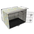 thumbnail image 6 of Meadow Dog Crate Cover, Spring Nature Leaves Herbs Flower Branches Flourish in Rural Field, Easy to Use Pet Kennel Cover Small Dogs Puppies Kittens, 7 Sizes, Pale Seafoam Yellow Green, by Ambesonne, 6 of 6