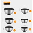 thumbnail image 3 of Zmleve Stainless Steel Mixing Bowls - Durable metal mixing bowls for the kitchen, 6 different sizes (with black lids), 3 of 8