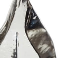 thumbnail image 5 of DecMode Silver Stainless Steel Metal Leaf Slim Wall Sconce with Hammered Design, 5 of 9