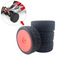 thumbnail image 4 of 4pcs RC Rubber Tires Set RC Crawler Racing Car for WLtoys 144001 & 1/18 1/16 1/10 RC Car Red, 4 of 8