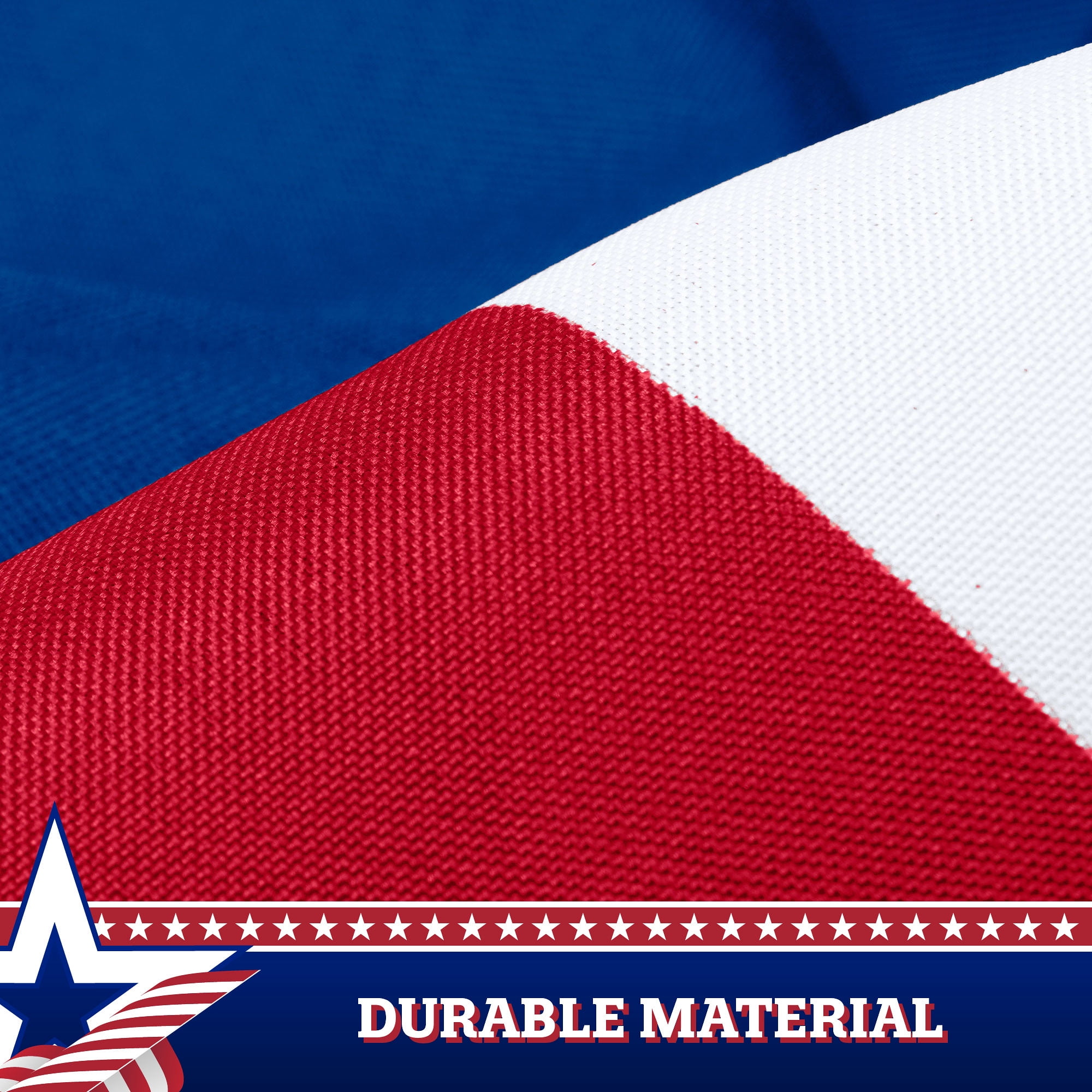 G128 5 Pack: American USA No Stars Pleated Fan Flag | 3x6 Ft | Printed 150D Polyester | Patriotic Decor, Indoor/Outdoor, Vibrant Colors, Brass Grommets, Thicker and More Durable Than 100D 75D