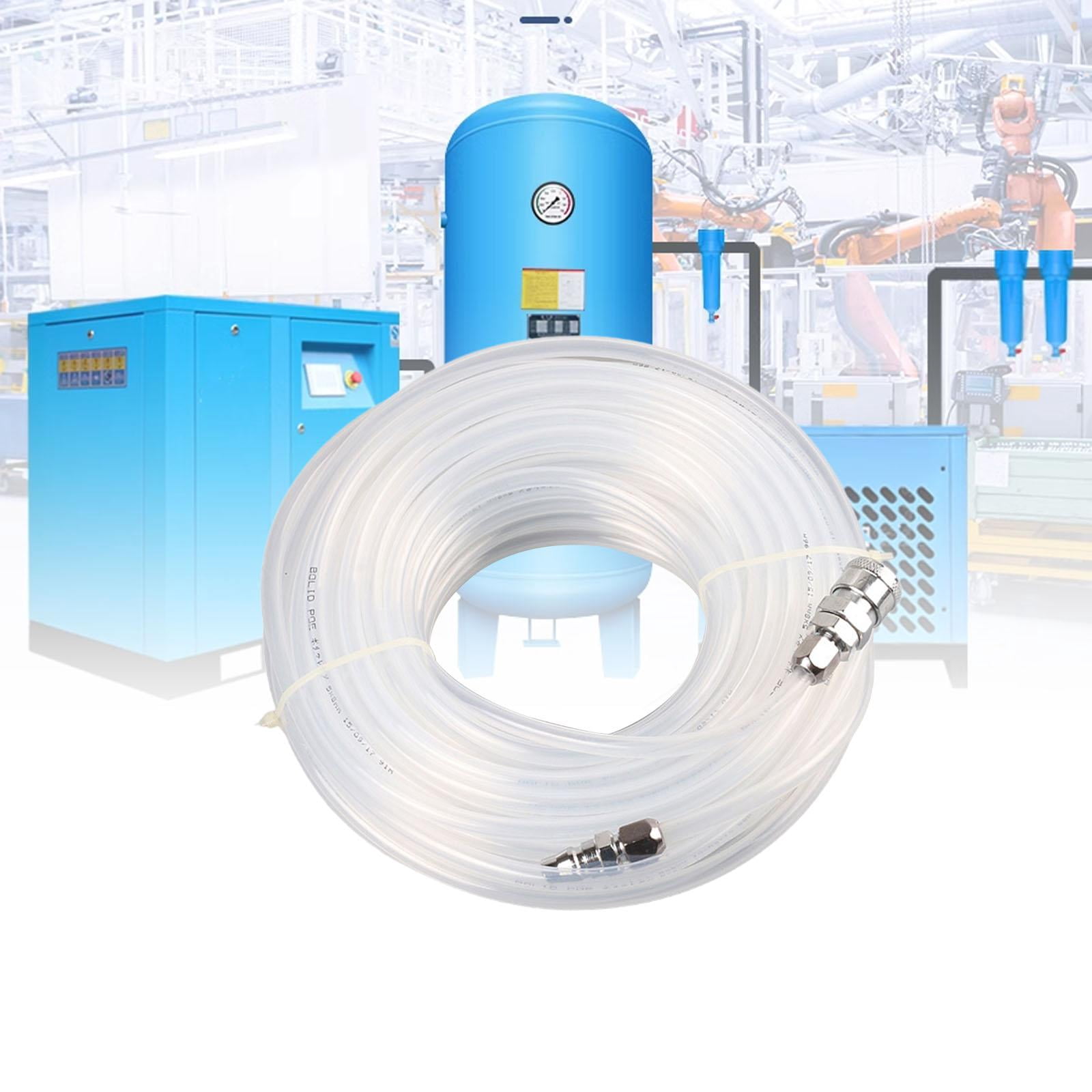 simhoa Pneumatic Straight Tube Air Pump Hose High-pressure Resistant Easy to Use Smooth Multifunctional for Home DIY Work White 20m
