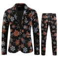thumbnail image 2 of Xuniizn Men Suits 2 Piece Set, Plus Size Christmas Print One Button Shawl Lapel Prom Party Suit Set with Pockets, Soft Comfy Jacket Pants Christmas Costume, 2 of 9
