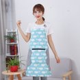 thumbnail image 1 of Delantal de lona con diseño floral para limpiarse las manos, estilo princesa, cintura transpirable, estilo pastoral, lindo, para adultos, ropa de trabajo de verano, estilo occidental, mono, 1 of 6