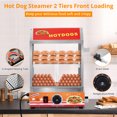 thumbnail image 6 of Garvee 28.5 QT Hot Dog Steamer with Bun Warmer,Adjustable Temperature,Glass Sliding Door,Steaming 175 Hot Dogs & 40 Buns, 6 of 8