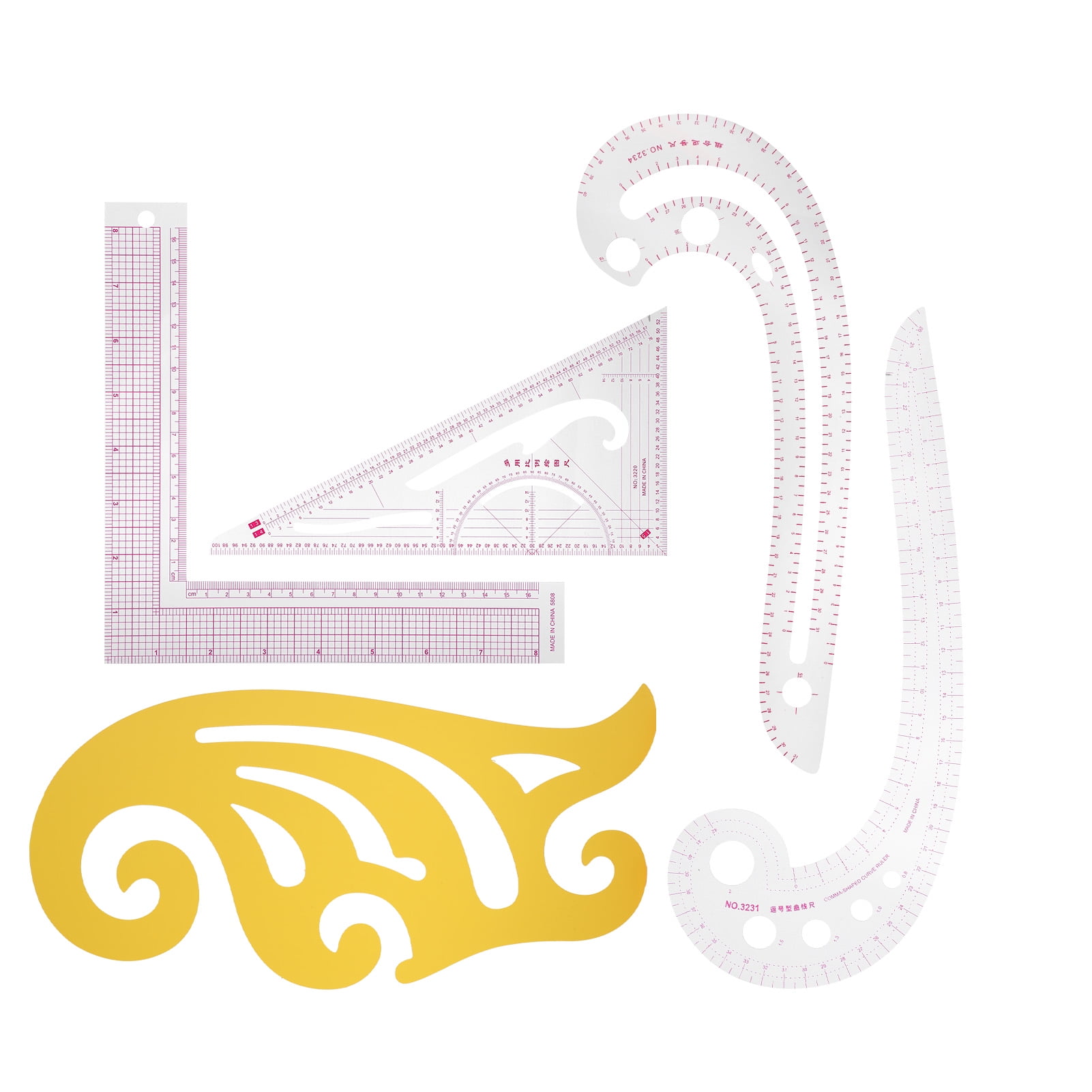 Sew French Curve Ruler French Curve Ruler Set French Curve Pattern Ruler Kit For Drawing Cutting Imposition Clothing Designs Beginners Tailors