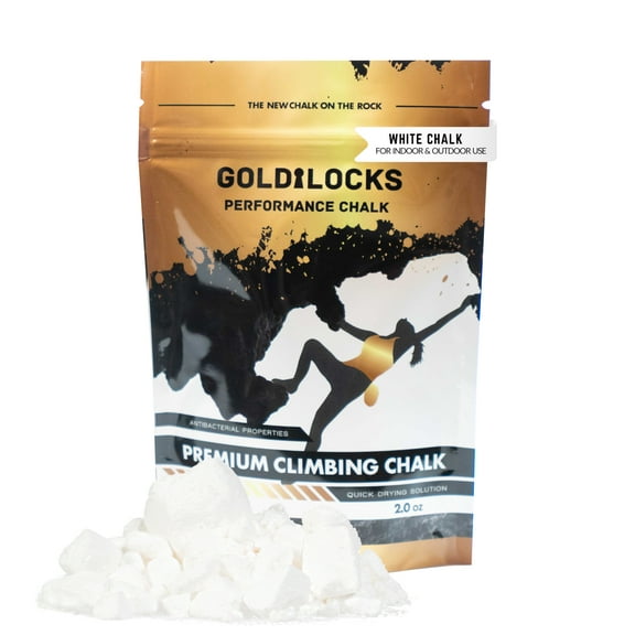GOLDiLOCKS Chunky Chalk for Rock Climbing, CrossFit, Weight Training, Gymnastics, & More - White 2 oz