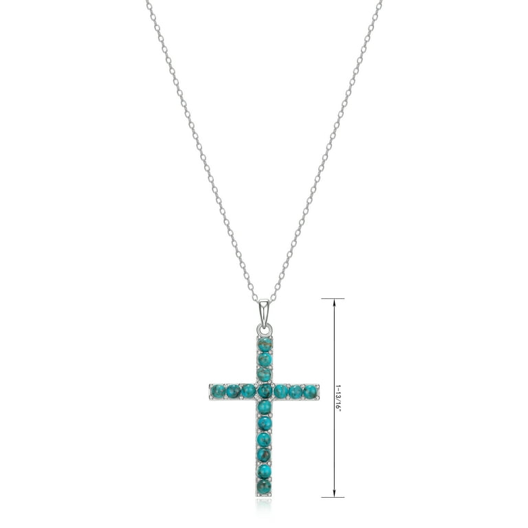 TATIANA☆[Silver925]Clear Cross Pendant Necklace Women 925