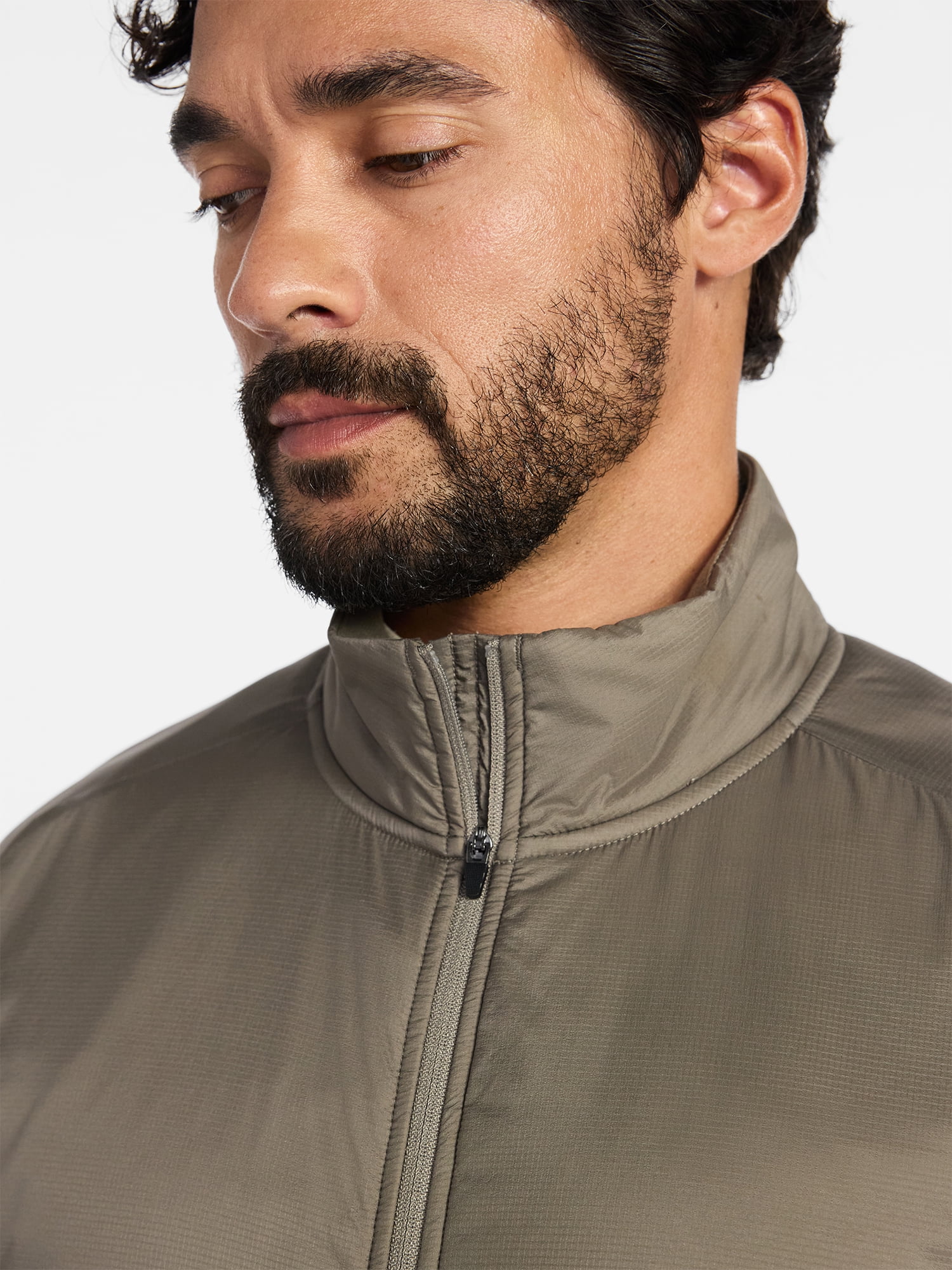 Ozark Trail Men's and Big Men's Light Insulated Nylon Zip Jacket, Sizes S-3XL