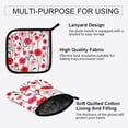 thumbnail image 3 of Yayeee Oven Mitts and Pot Holder Set of 4 Heat Resistant Kitchen Gloves Baking Hot Pad, Pink Floral, 3 of 5