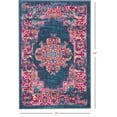 thumbnail image 3 of 2â€™ x 3â€™ Blue and Pink Medallion Scatter Rug, 3 of 8