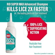 RID SuperMax Advanced Shampoo, Lice Treatment for All Hair Types, 3.4 oz