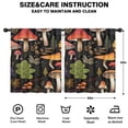thumbnail image 2 of Blackout Kids Curtains,Colorful Mushroom Leaf Black Pattern Childrens Insulated Curtains Set Of 2,Bedroom Essentials,Toddler Room Decor 52"x63", 2 of 5