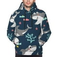 thumbnail image 4 of Bingfone Friendly Smiling Sharks Men'S Drawstring Hoodie Long Sleeve Pocket Sweatshirts-Xx-Large, 4 of 9