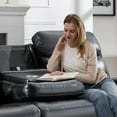 thumbnail image 5 of 2PCS Power Recliner Sofa Sets with Zero Gravity,Bass Speaker,Wireless Charger LED Light,Type-C/USB Port,Cup Holder,Faux Leather Electric Reclining Couch,Loveseat Set,5 Seater,Black, 5 of 8