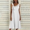 thumbnail image 7 of gakvbuo Summer Tank Dress For Women Maxi Dress Sundress Linen Dress Women's Summer Casual Dress Gradual Sleeveless Neck V-Neck Long Dress, 7 of 7