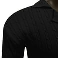thumbnail image 7 of European Men Knitted Jacquard Button Cardigan Casual Loose Fit Breathable Comfortable Business Sports Short Sleeve Shirt Trendy Solid Color Mens Work Shirts Summer Basic Tee Shirts, 7 of 7