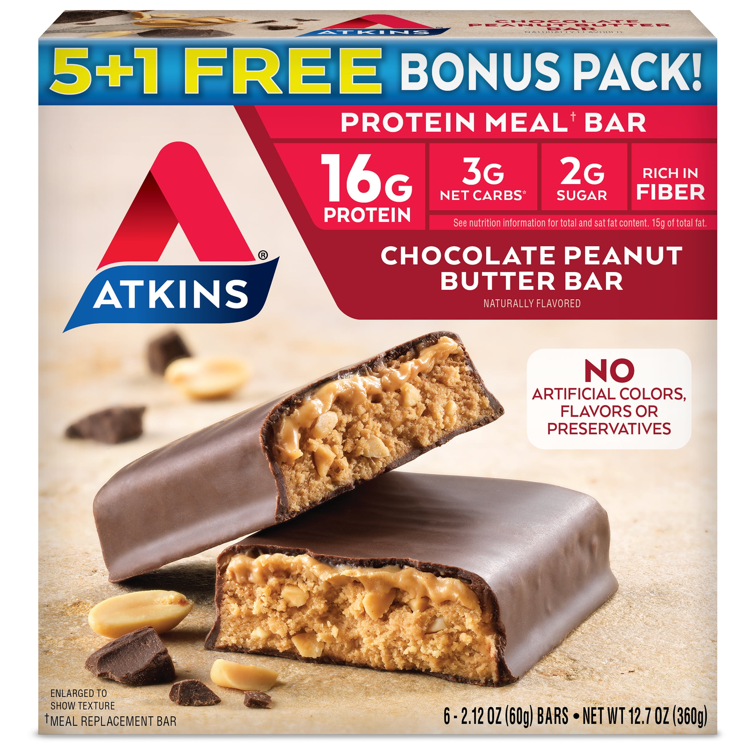 Atkins Meal Bar Choc Pb +bns Bar - Walmart.com