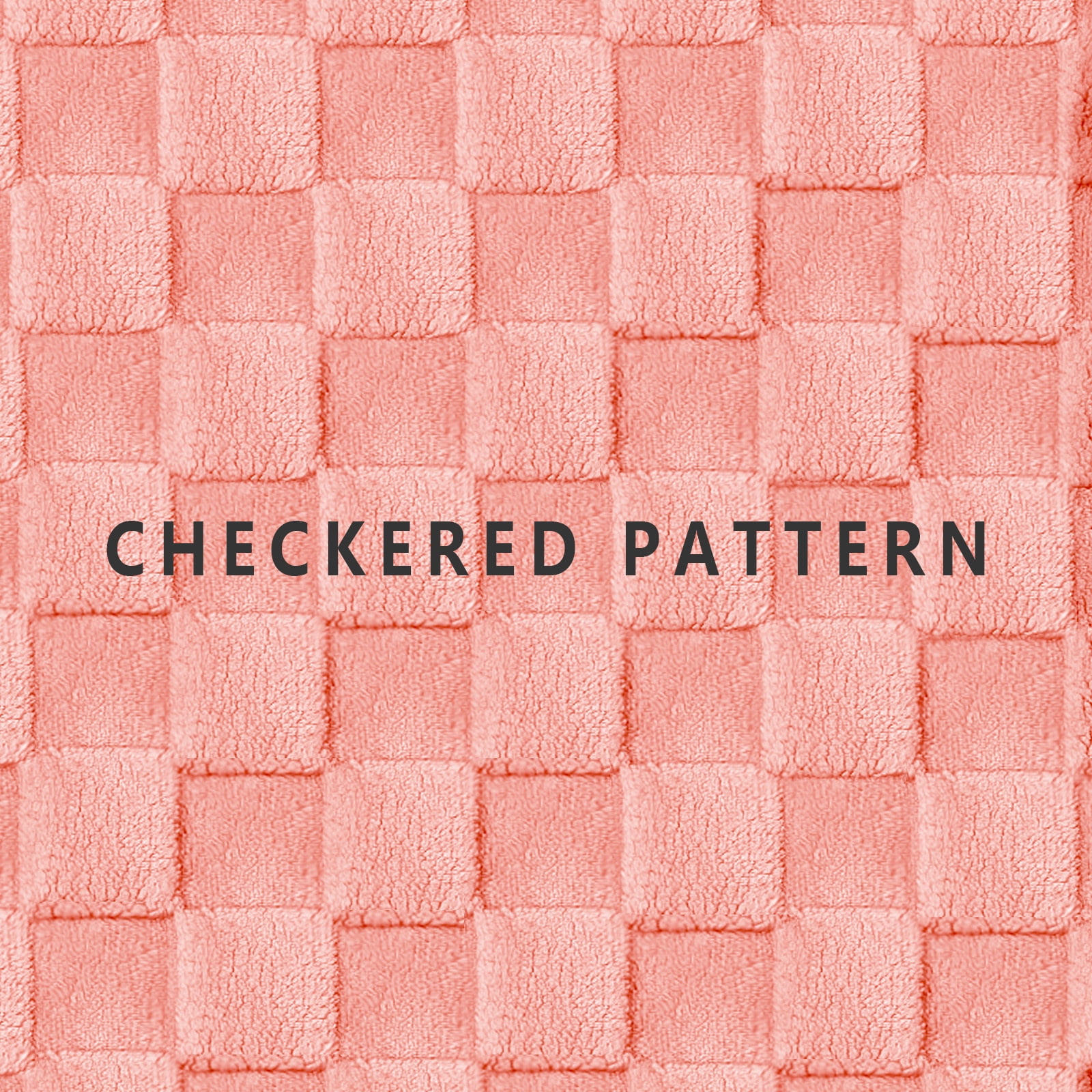 Exclusivo Mezcla Checkered Orthopedic Pet Bed for Extra Large Dogs 56"X40", Waterproof Removable Washable Cover, Pink