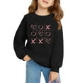 thumbnail image 3 of Tao Tao Valentine's Day Sweatshirt For Children Boys Girls Graphic Prints Round Neck Long Sleeve Shirt Casual Pullover Tops Hoodie Black 2 Years, 3 of 3