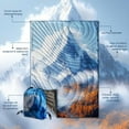 thumbnail image 2 of Portable Camping Blanket Lightweight Water Resistant Windproof Insulated Double Sided Snow Mountain Pattern Includes Large Drawstring Bag for Travel Festivals Outdoor Use, 2 of 6