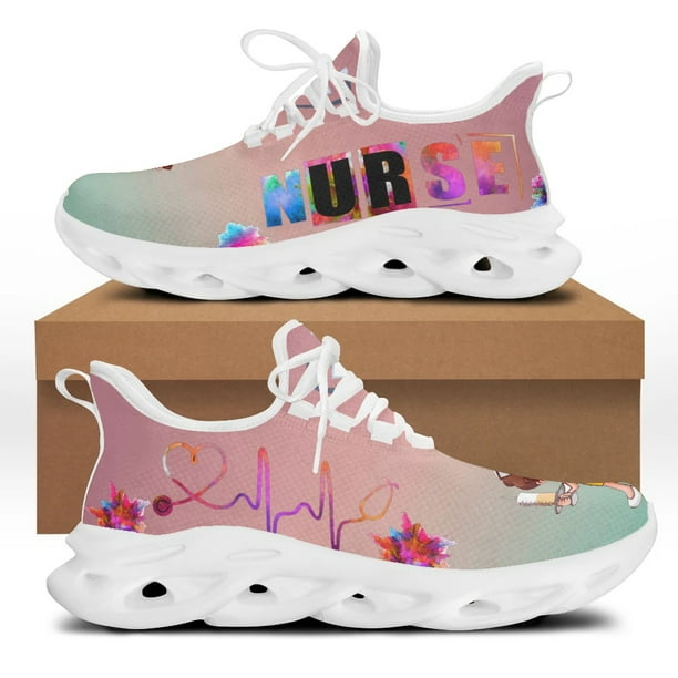 Zapatillas de deporte de moda para mujer, zapatillas de malla transpirables para correr, calzado para caminar resistente al desgaste para mujer
