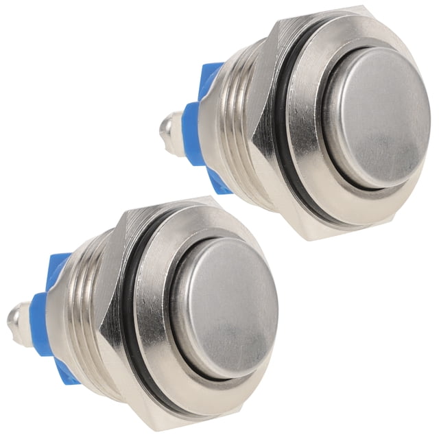 MOVTOTOP 2Pcs Push Button Replacement Lighted in Silver for Outdoor Installation