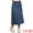 Vintage Blue, variant on DARING DIVA Women's High Waisted Flap Pocket A-Line Vintage Denim Maxi Skirt M Dark Blue