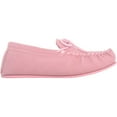 thumbnail image 4 of SNUGRUGS Grace Womens Suede Moccasins with Floral Cotton Inner and Rubber Sole - Pink - US 11, 4 of 7