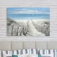 thumbnail image 3 of HFDF Abstract Beach Path Artwork Picture: Coastal Painting Ocean Canvas Wall Art for Living Room 18x12inch Framed, 3 of 6