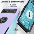 thumbnail image 3 of for Google Pixel 7 Case, Slim Fit Shockproof Protective Phone Case for Pixel 7, Military-Grade Drop Protection with Ring Kickstand [Magnetic Car Mount Feature] Case for Google Pixel 7-Purple, 3 of 14