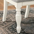 thumbnail image 3 of Roundhill Furniture Belleza French Country 7-PC Dining Set in Antique White and Weathered Oak Finish, 3 of 16