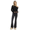 thumbnail image 2 of Mills by Millie Bobby Brown Women's Low Waist Flare Leg Pants, Sizes XXS- XXL, 2 of 5