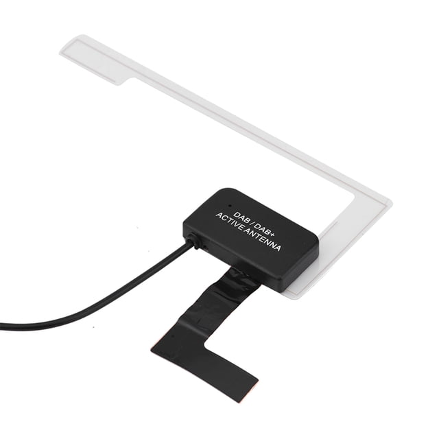 DAB Digital Car Radio Aerial Antenna Glass Mount MCX Male Plug, Strong Signal Reception, High Conductivity FPC Antenna, Easy Installation, Portable and Small Design
