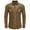Khaki, variant on Men Western Cowboy Shirt Embroidery Long Sleeve Button Down Denim Shirts Casual Spring Khaki L