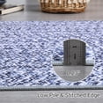 thumbnail image 3 of Runner Rug 2x8 Feet Print Braided Washable Hallway Runner, Non-Slip Stain Resistant Area Rug Farmhouse Solid Printed Weaving Kitchen Mat Entryway Carpet for Bedside, Blue, 3 of 7